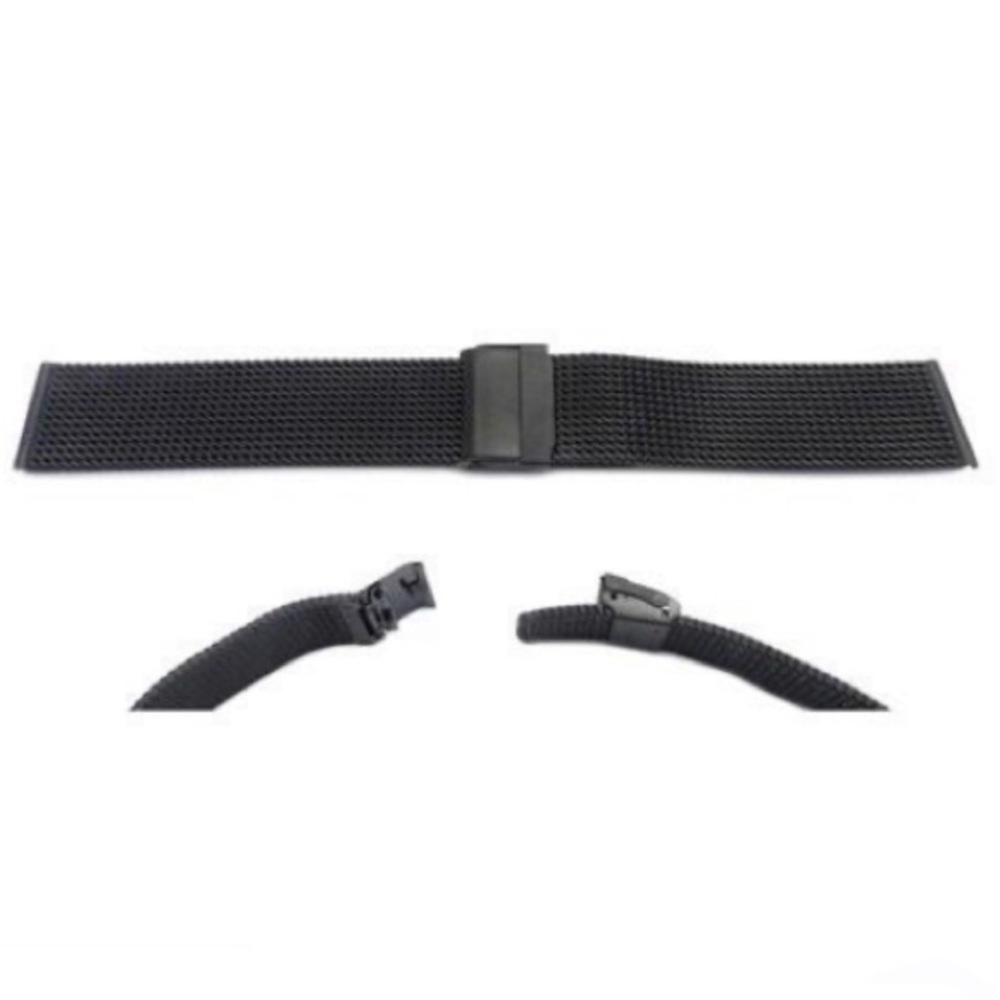 Hadley Roma Black Mesh Design Watch Strap